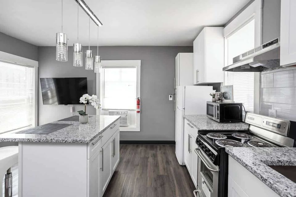 Fully stocked kitchen with all the appliances you’ll need to cook a gourmet meal