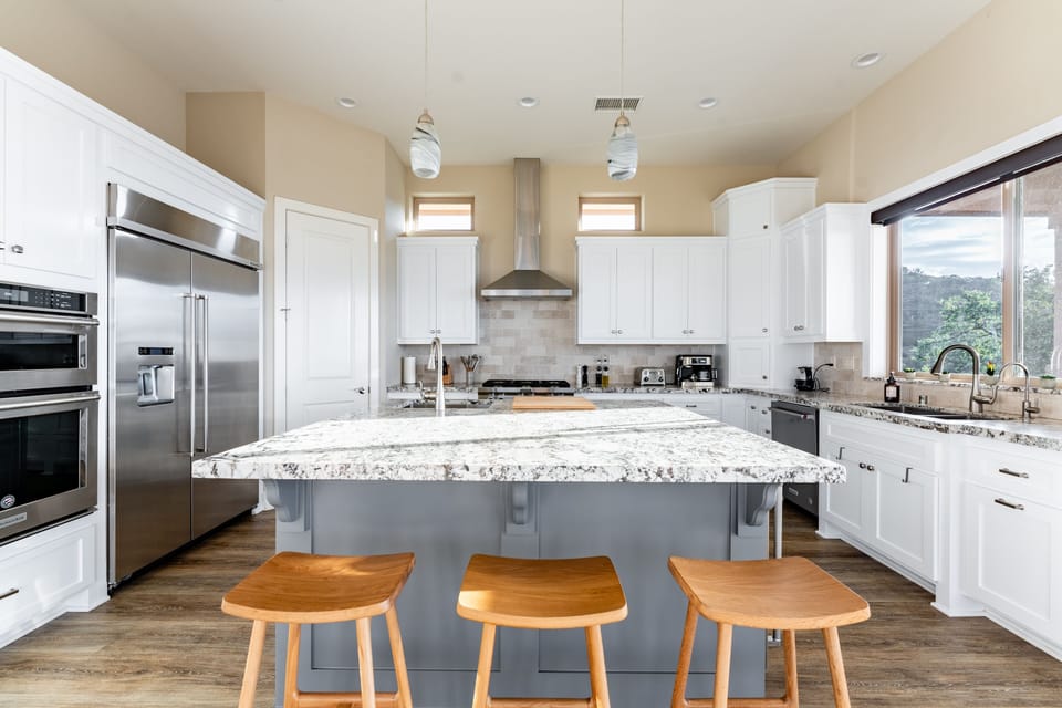 Indoors, Kitchen, Kitchen Island, Refrigerator, Furniture
