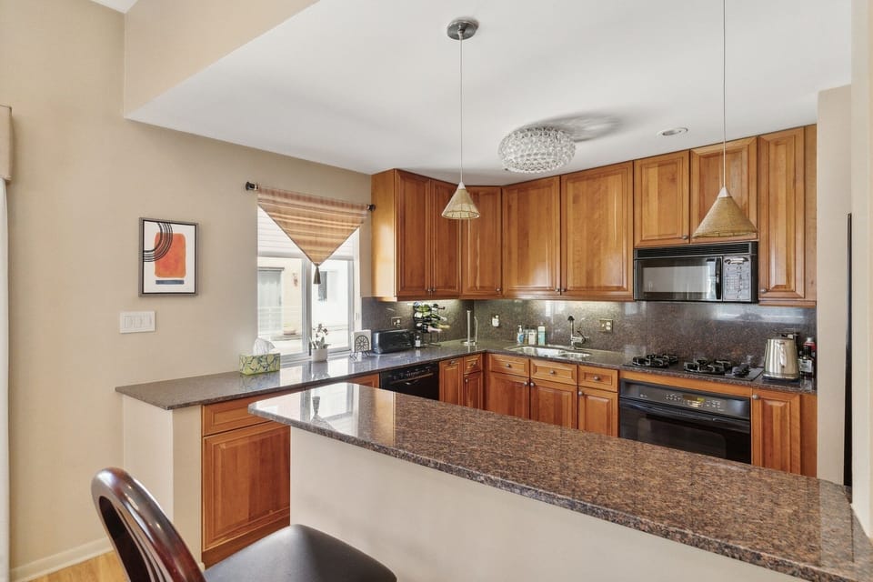 Indoors, Kitchen, Microwave, Oven, Cooktop