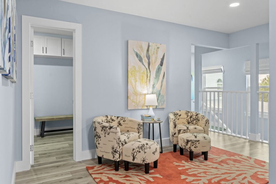 Sitting area outside the bunk room.