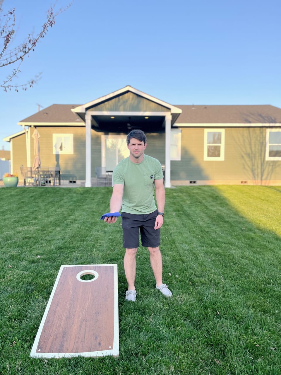 Enjoy the spacious backyard playing corn hole! Bring your games or enjoy ours.