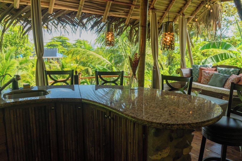Breakfast bar by morning, cocktail bar by evening.
