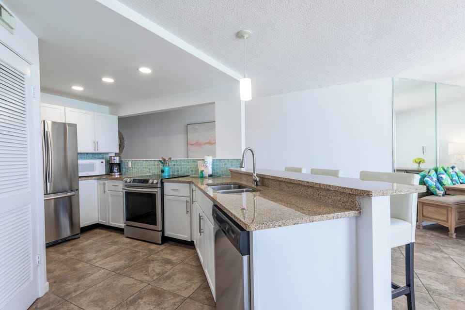 Fully stocked kitchen