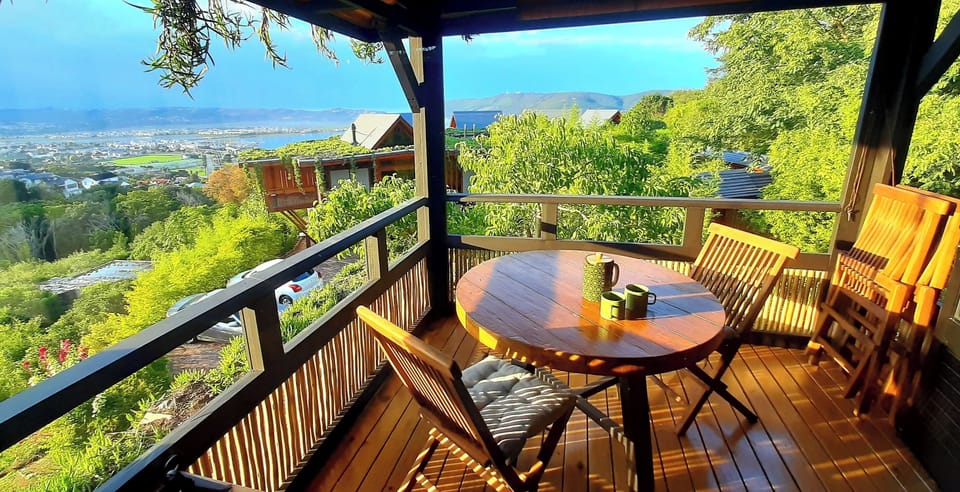 Your private undercover deck with lovely lagoon & town views 
