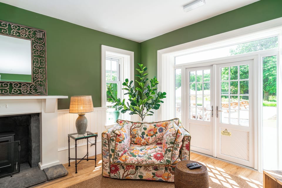 Lounge 2 - family room featuring a c
Wood Burning Stove & Garden Access