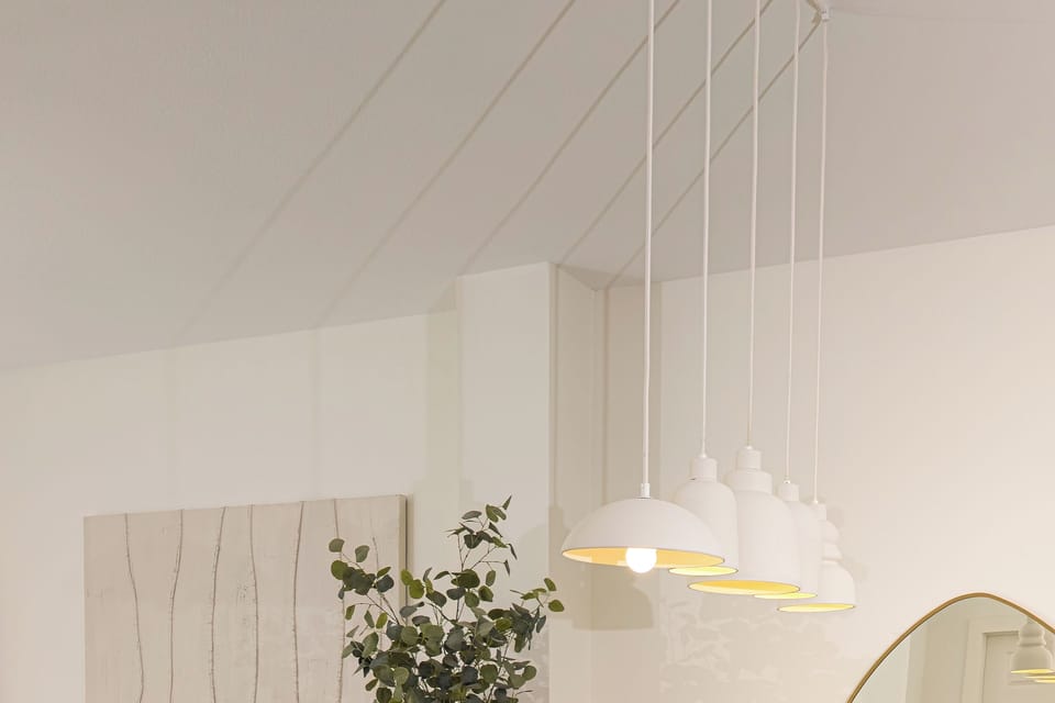 Curated art pieces create an elevated and  soothing ambiance.