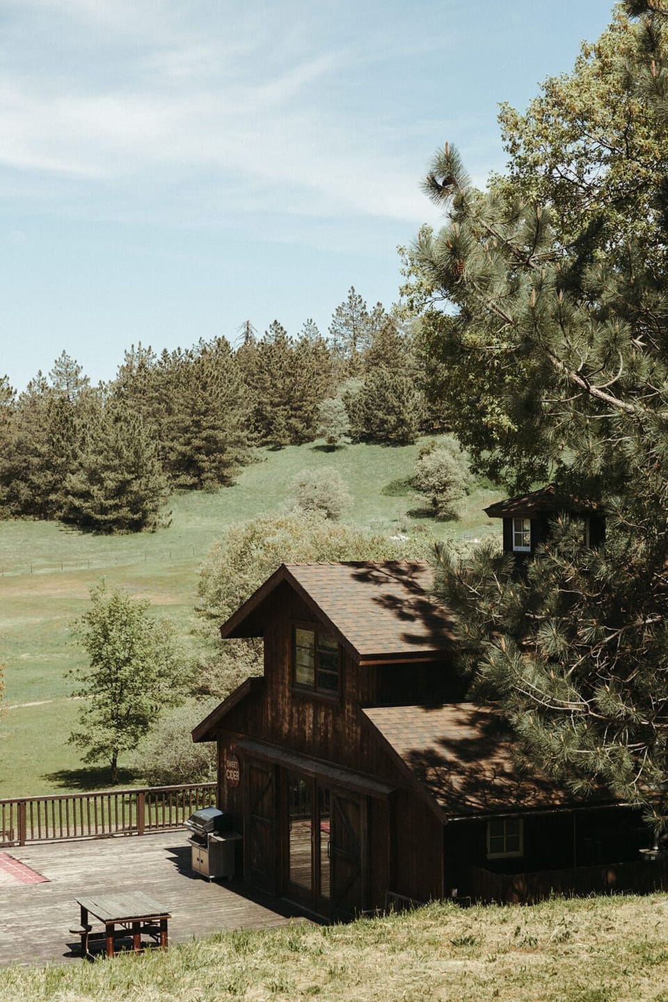 The beautiful views at the Rustic Barn