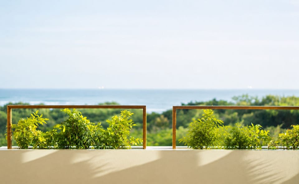 View from Terrace, Living / Dining and Primary King Bedrooms