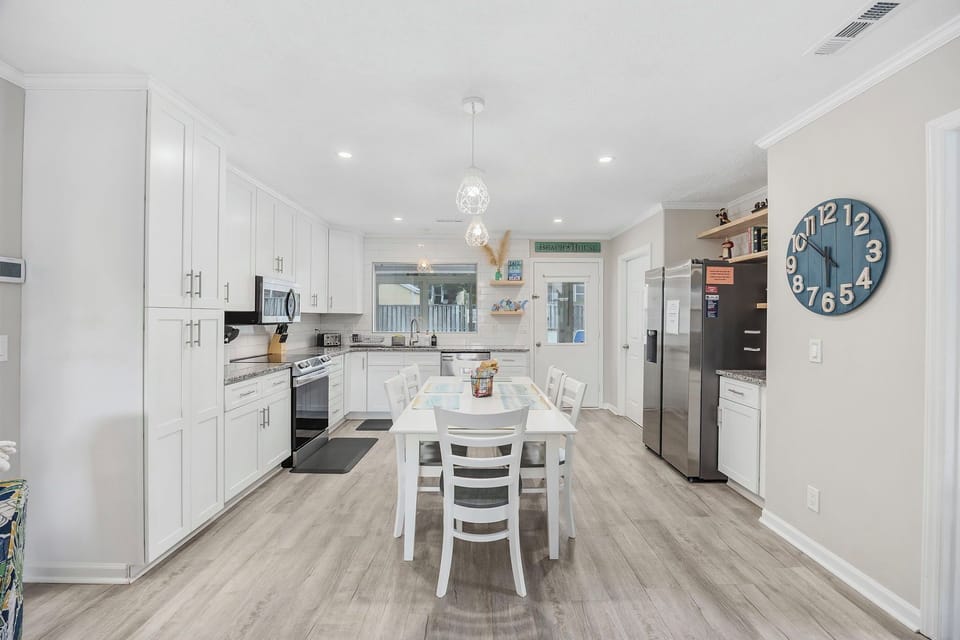 Perfect for family meals and entertaining with open-concept design.