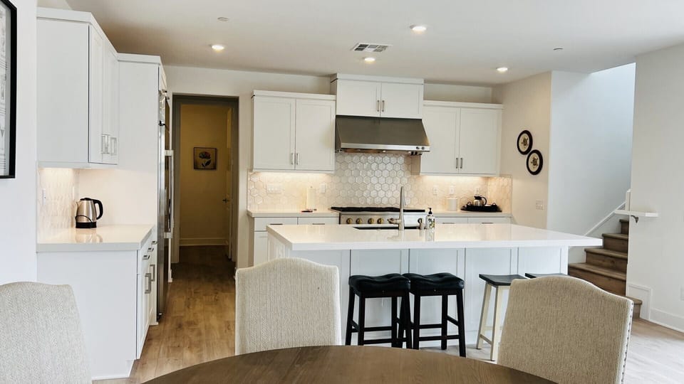 modern kitchen with large island