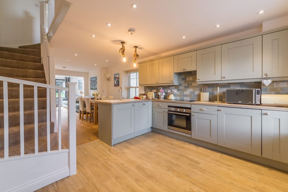 Ground floor: The modern kitchen is well-equipped