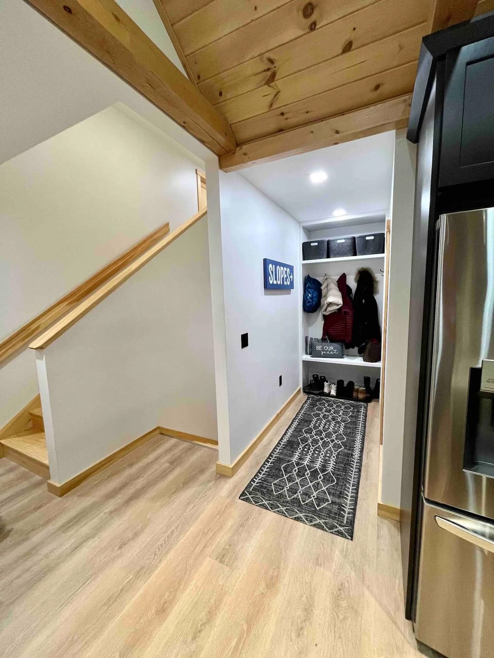 Convenient storage located by the front door.