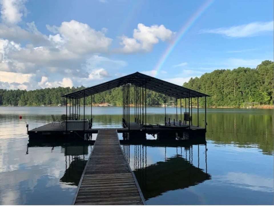 Stunning views from the private lake dock