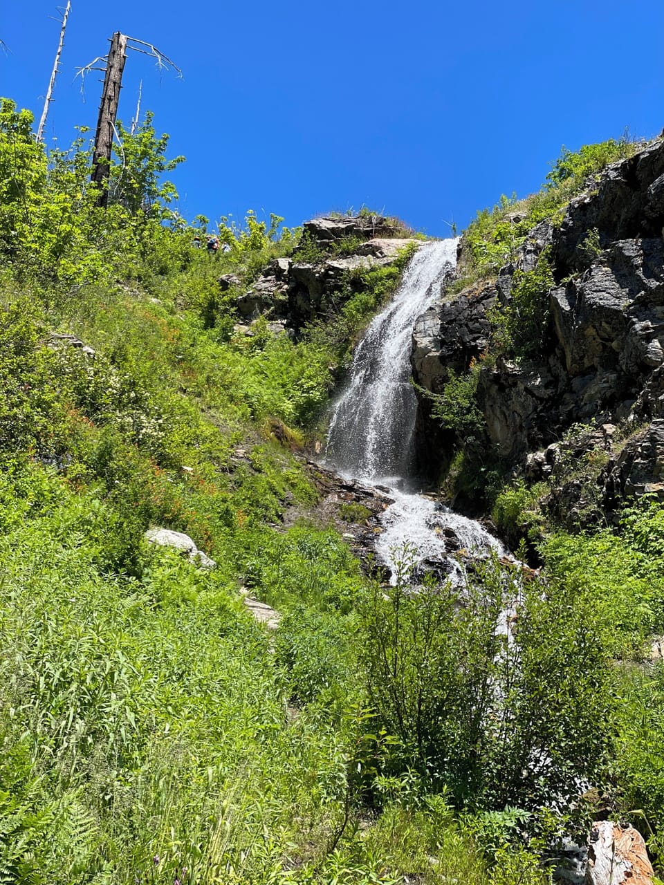 Beautiful waterfall half way up Dirty Face hike
