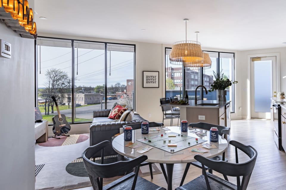 Large windows and tons of natural light.