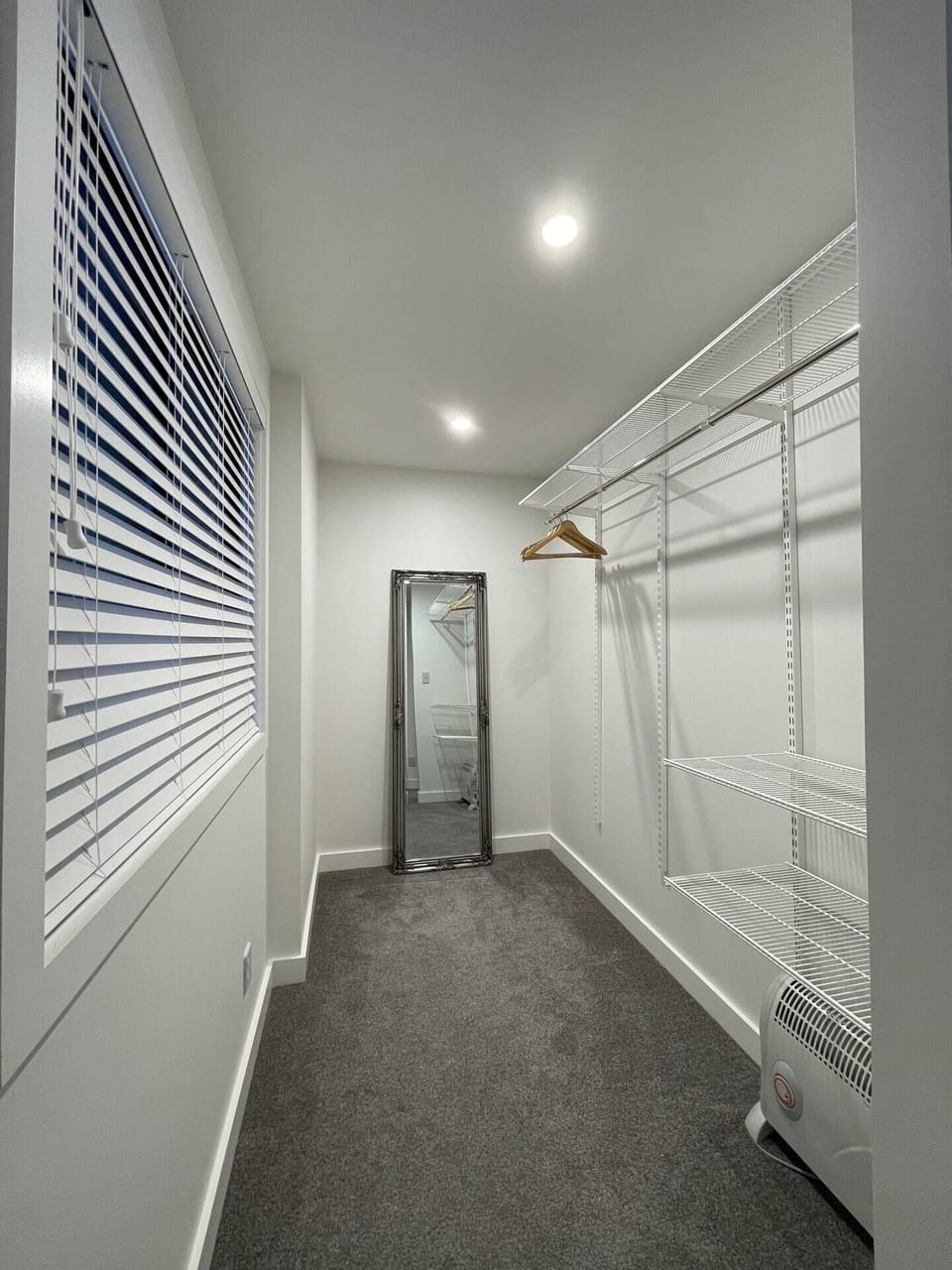 Each bedroom has a similar sized wardrobe