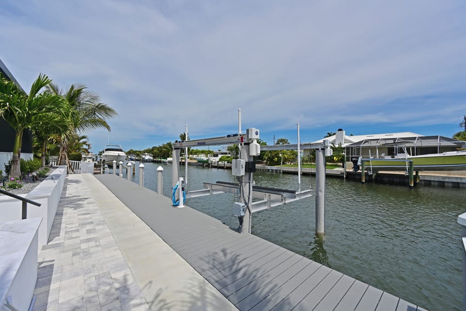 Room for almost any size of boat on our deep water canal.