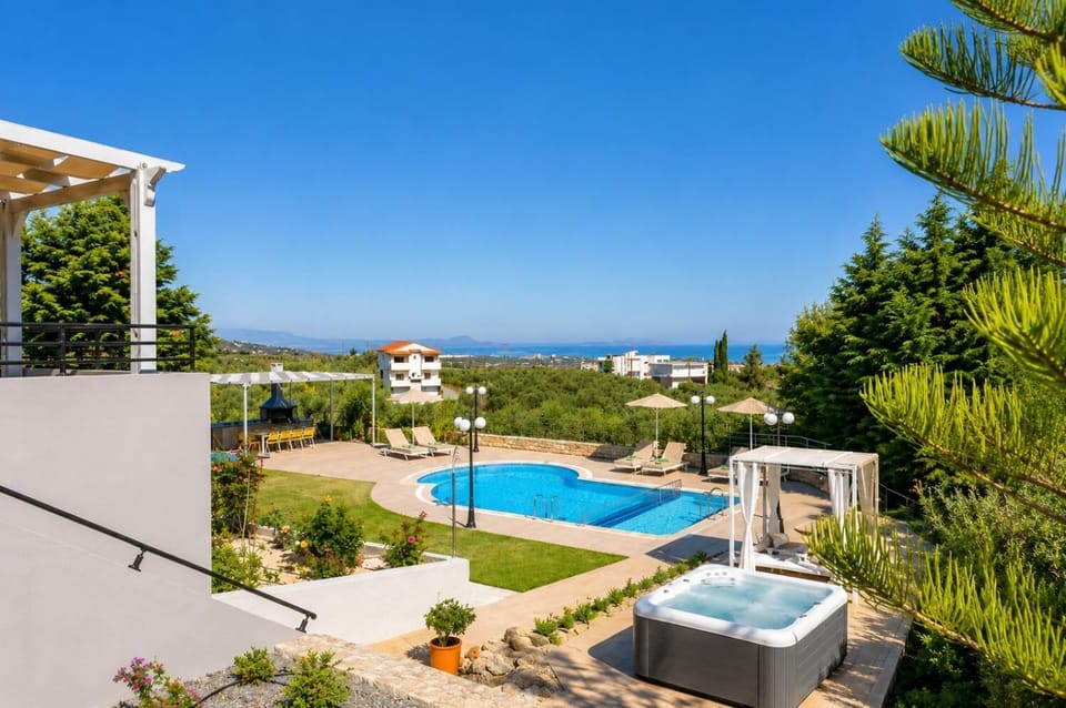 Aerial view of villa