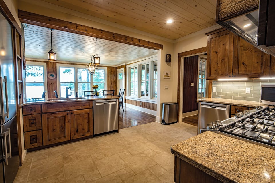 Kitchen Opens into Dining Room 