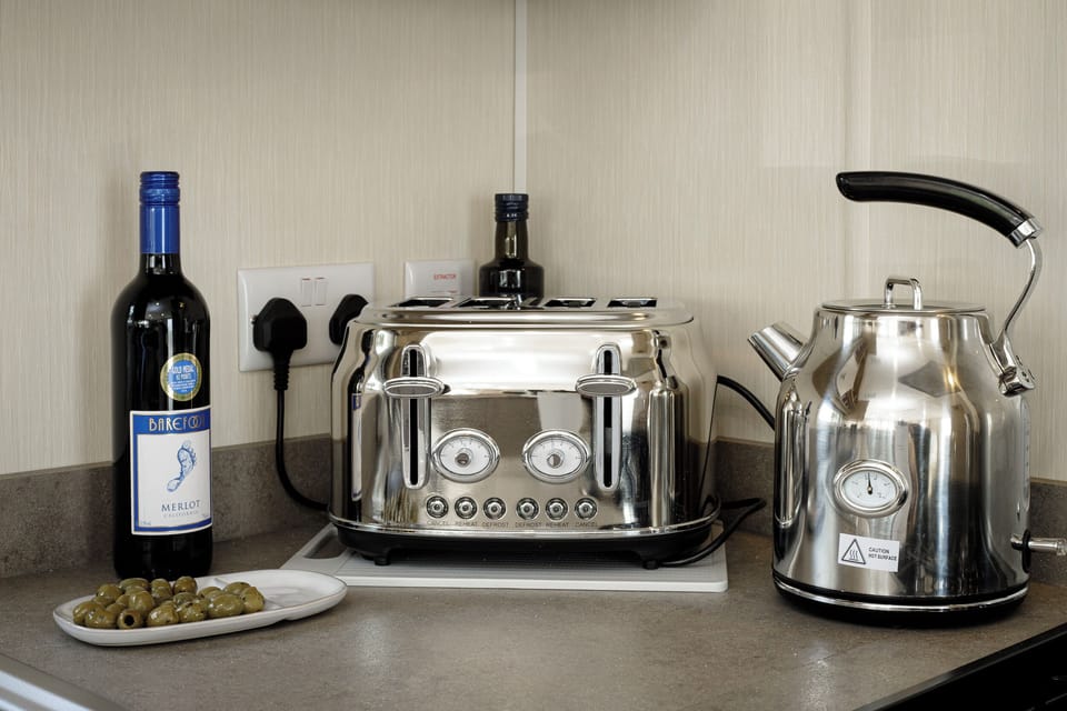 Modern kettle and toaster