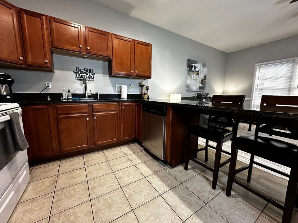 Cook like a pro in our kitchen, complete with a fridge, oven, and all the essentials!