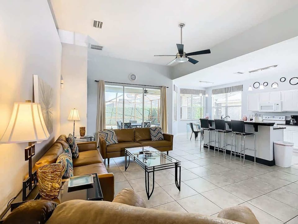 Open Concept Living, Dining & Kitchen
