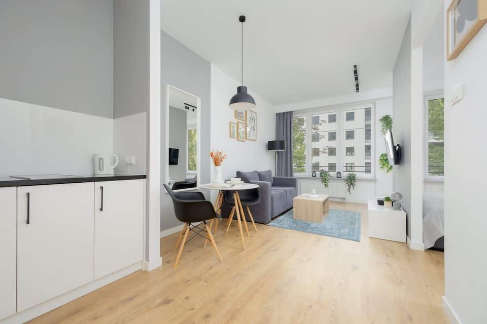 The kitchenette's practical layout maximizes space and functionality.