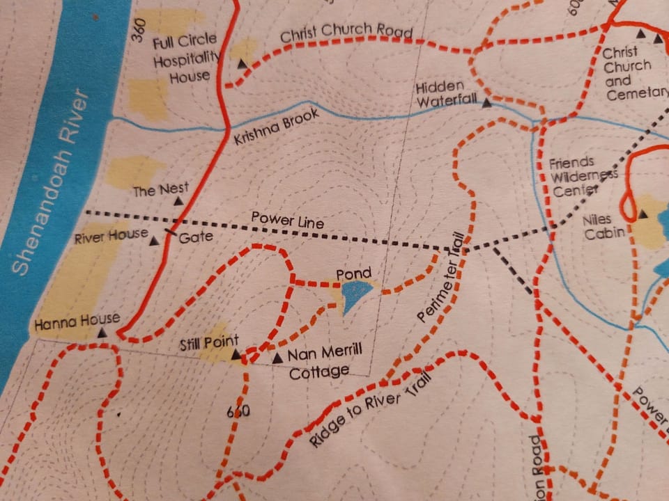 map of hiking trails