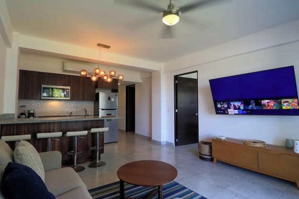60" smart tv available with fast internet and apps for your comfort.