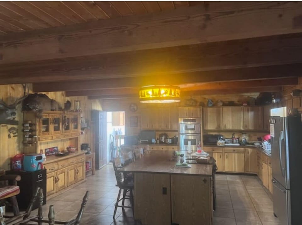 Kitchen! with every pot, pan , and utensil you could think of. 