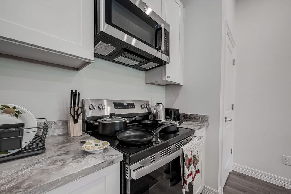 The fully equipped kitchen invites you to whip up delicious meals