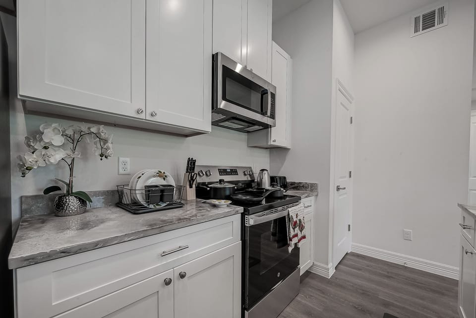The fully equipped kitchen invites you to whip up delicious meals