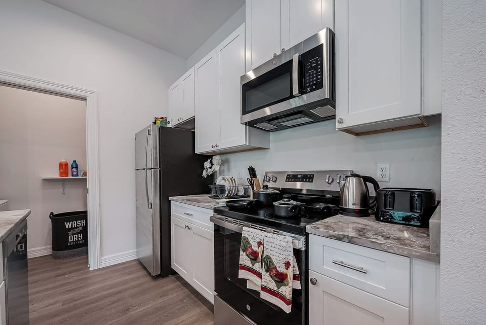 The fully equipped kitchen invites you to whip up delicious meals