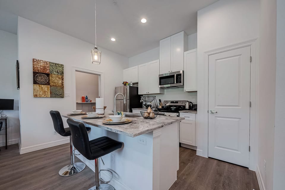 The fully equipped kitchen invites you to whip up delicious meals
