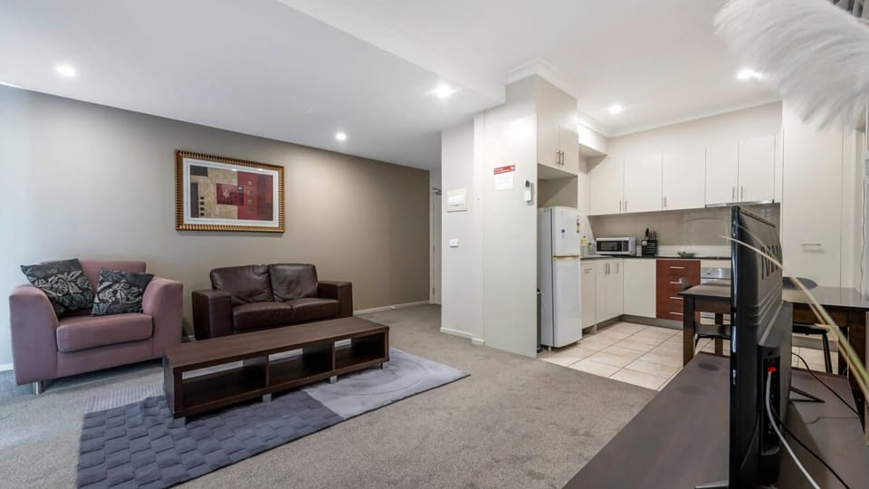 Spacious open plan living, dining, and kitchen area
