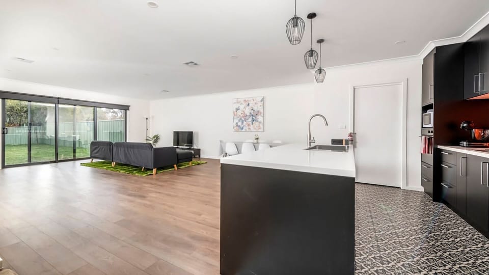 Open living and kitchen