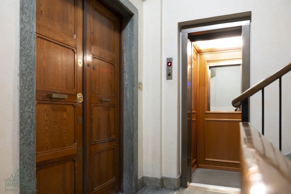 Lift and apartment door