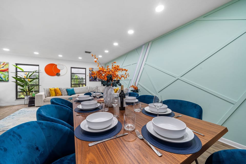 Share family meals around this spacious dining table, designed to seat everyone comfortably. With stylish décor and an open flow to the living room, it’s the perfect place for laughter, conversation, and memorable gatherings.