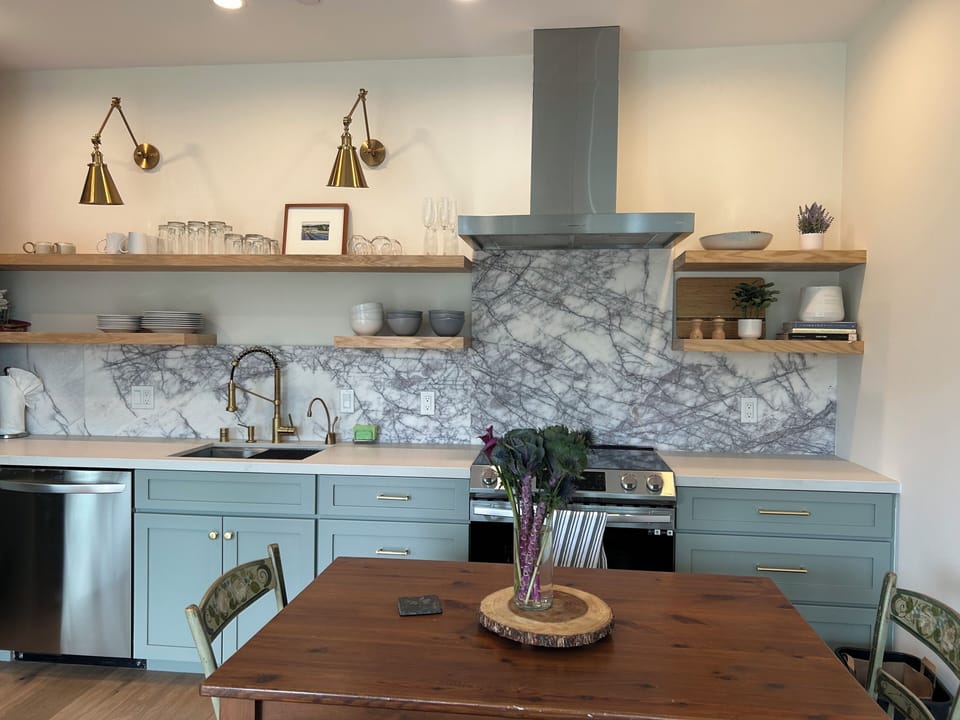 Kitchen (Full sized fridge and pantry just out of view) 