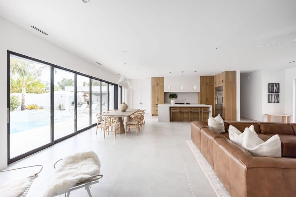 Elegant open concept.