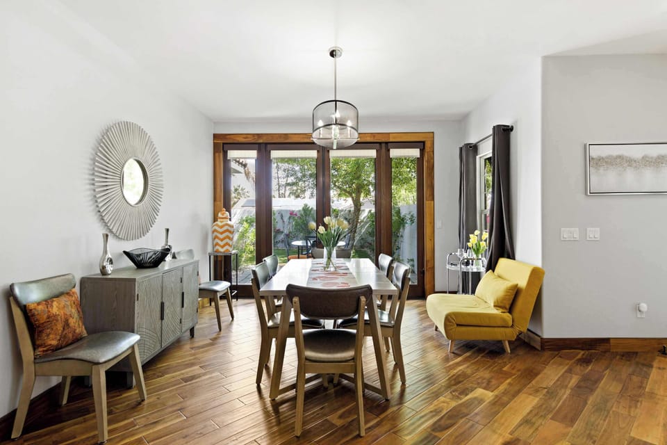 Dining table with seating for 6
