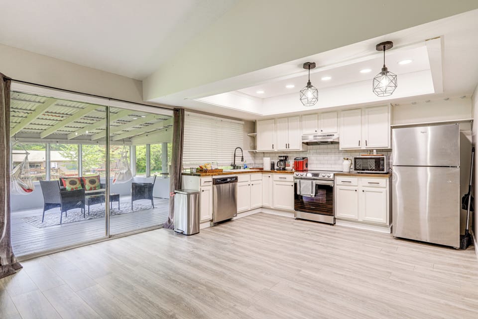 Kitchen | 1st Floor | Drip Coffee Maker | Screened Porch Access