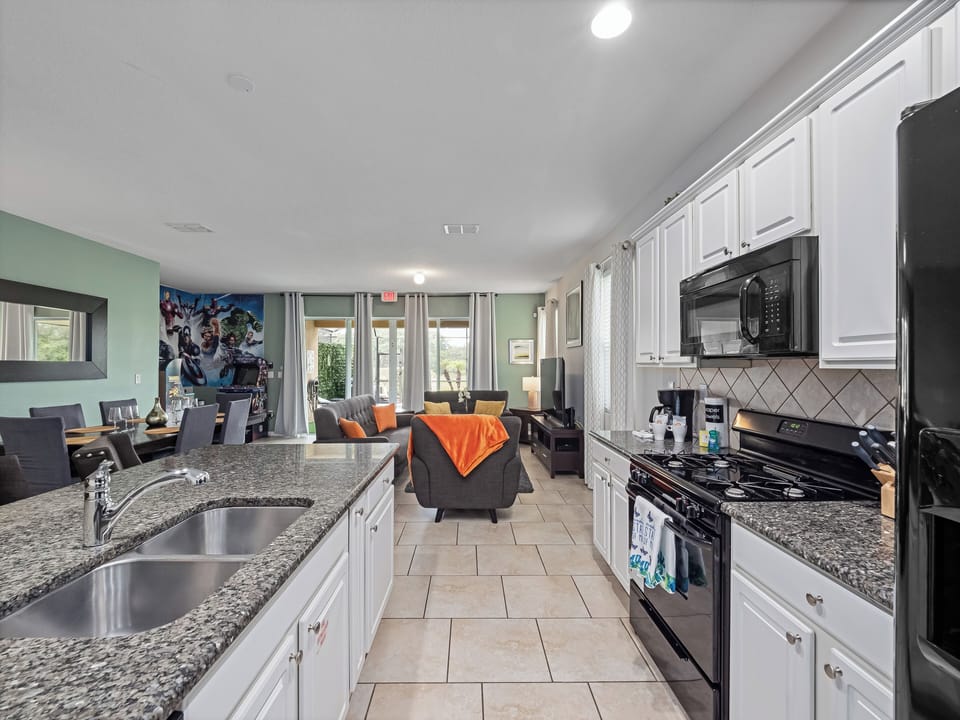 Gorgeous Kitchen with Basic Starter Essentials and Bar Stool Seating