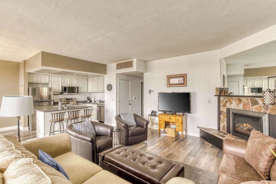Relax in style! This modern, open-concept space is perfect for gatherings or quiet moments. 