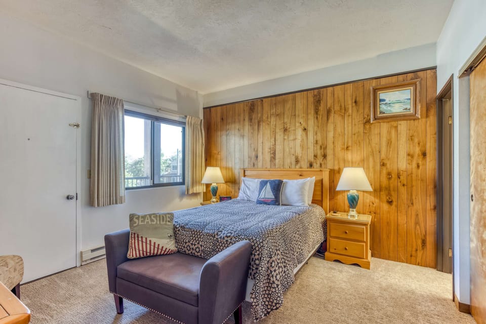 Rooms provide a cozy bed, ample storage with a built-in closet, warm lighting, and a minimalist design perfect for relaxation.