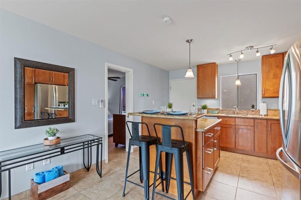 Prepare tasty meals in the spacious kitchen