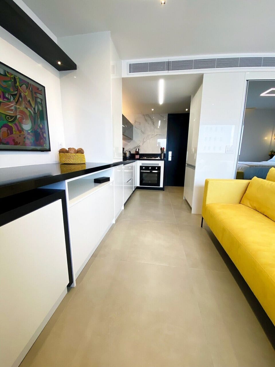 Our studio is well laid out and has ample storage and floor space. 