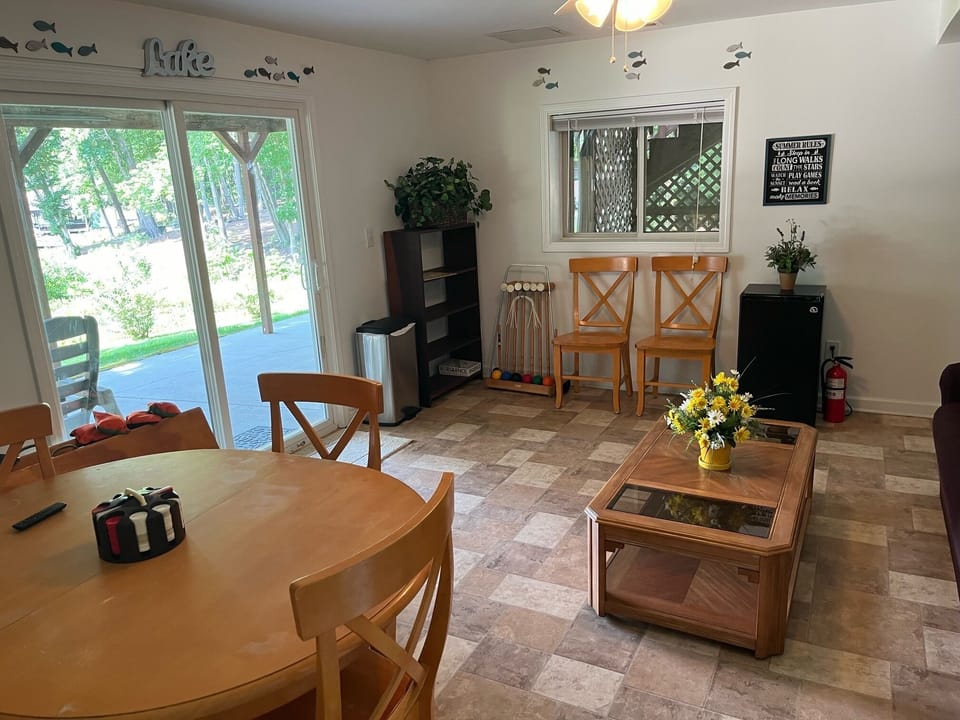 Second living area with tv and game area.