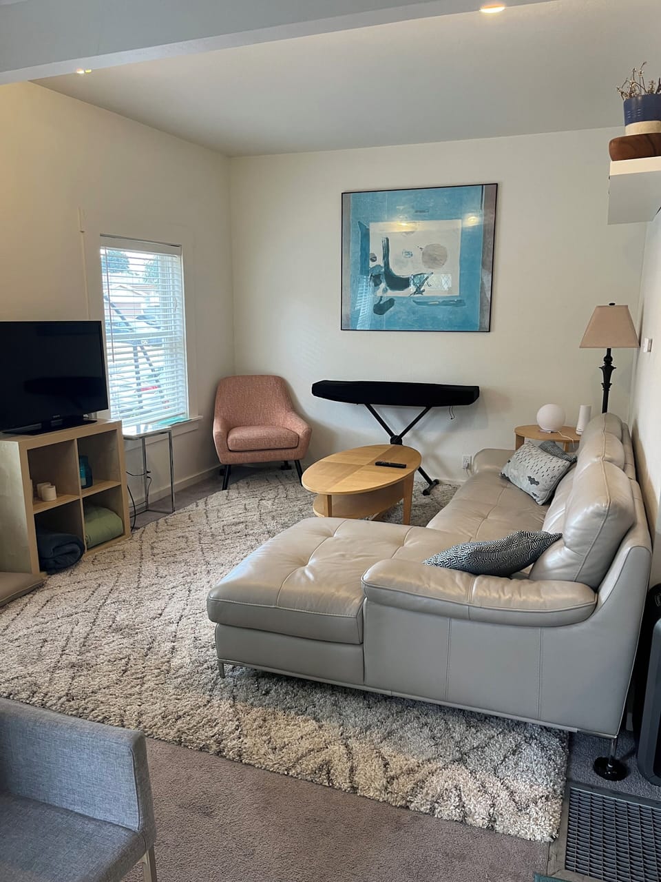 Living room with smart TV