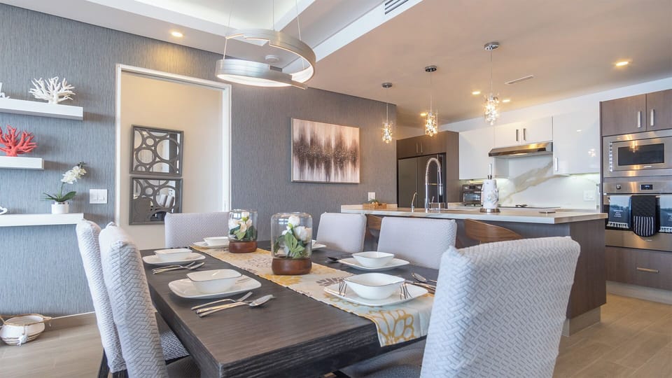 The dining table for six